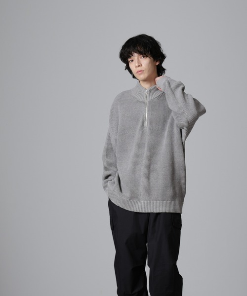 セール】畔ニットハーフZIPプルオーバー（ニット/セーター）｜NANO