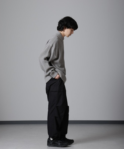 NANO universe(ナノユニバース)の「畔ニットハーフZIPプルオーバー(ニット/セーター・メンズ・ネイビー/ブラック/グレー・M/L/S)」の18枚目の写真