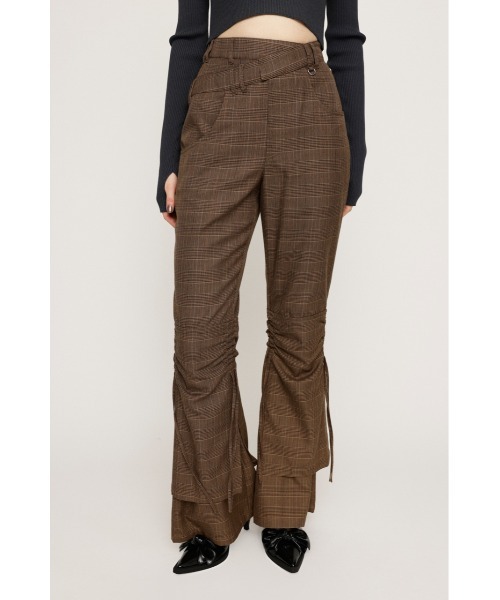 SLY（スライ）の「IRREGULAR WAIST FLARE PT イレギュラー ウエスト フレア パンツ（スラックス・レディース・ブラック/マルチ・1/2）」の8枚目の写真