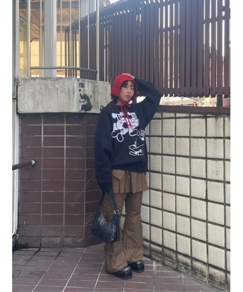 SLY（スライ）の「IRREGULAR WAIST FLARE PT イレギュラー ウエスト フレア パンツ（スラックス・レディース・ブラック/マルチ・1/2）」の19枚目の写真