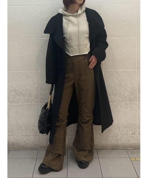 SLY(スライ)の「IRREGULAR WAIST FLARE PT イレギュラー ウエスト フレア パンツ(スラックス・レディース・ブラック/マルチ・1/2)」の17枚目の写真