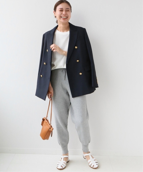 JOURNAL STANDARD relume（ジャーナルスタンダード　レリューム）の「《追加2》ニットジョガーパンツ（その他パンツ・レディース・ライトグレー/ブラック・FREE）」の4枚目の写真