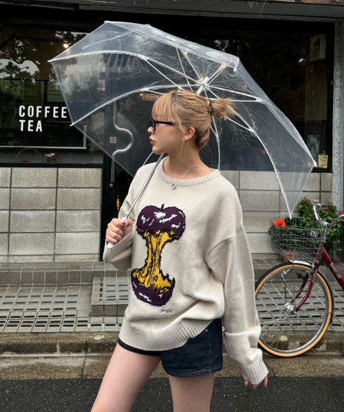 shesame（シーセム）の「crush apple knit（ニット/セーター・レディース・グレー/チャコール/グレイッシュベージュ・LARGE/MEDIUM）」の19枚目の写真