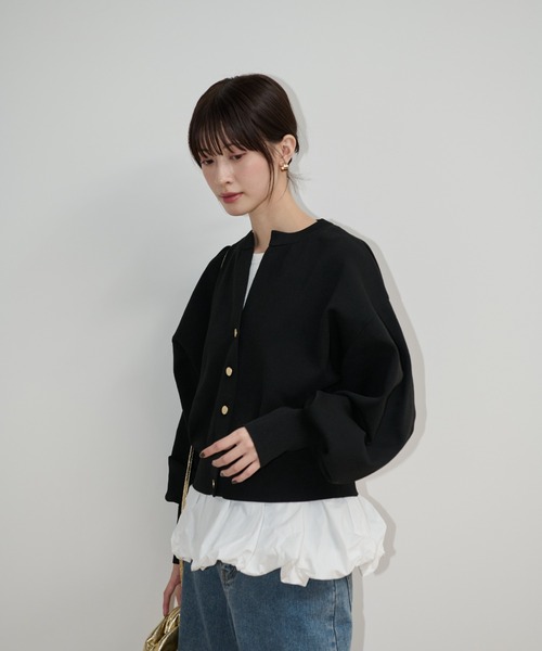 Shelly island（シェリーアイランド）の「カップ付ドッキングバルーンインナータンク（Tシャツ/カットソー・レディース・ブラック/ホワイト・FREE）」の8枚目の写真