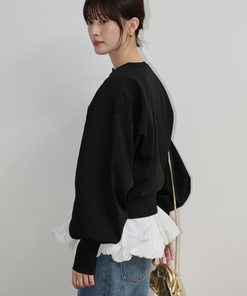 Shelly island（シェリーアイランド）の「カップ付ドッキングバルーンインナータンク（Tシャツ/カットソー・レディース・ブラック/ホワイト・FREE）」の9枚目の写真