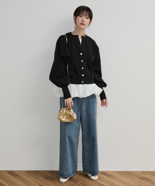 Shelly island（シェリーアイランド）の「カップ付ドッキングバルーンインナータンク（Tシャツ/カットソー・レディース・ブラック/ホワイト・FREE）」の11枚目の写真