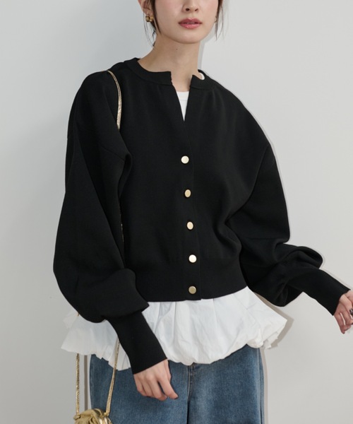 Shelly island（シェリーアイランド）の「カップ付ドッキングバルーンインナータンク（Tシャツ/カットソー・レディース・ブラック/ホワイト・FREE）」の7枚目の写真