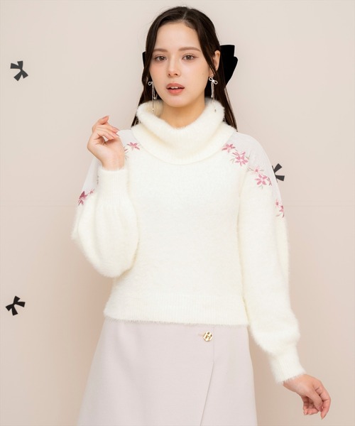 【セール】刺繍シャギーニットプルオーバー（ニット/セーター）｜WILLSELECTION（ウィルセレクション） pattayablatt.com