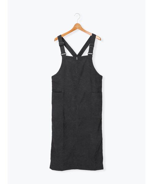 Lugnoncure（ルノンキュール）の「フロントジップコーデュロイジャンスカ（ワンピース・レディース・グレー/オフホワイト/ブラック・F）」の11枚目の写真