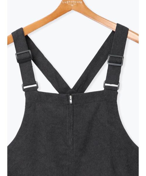 Lugnoncure（ルノンキュール）の「フロントジップコーデュロイジャンスカ（ワンピース・レディース・グレー/オフホワイト/ブラック・F）」の13枚目の写真