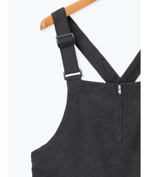 Lugnoncure（ルノンキュール）の「フロントジップコーデュロイジャンスカ（ワンピース・レディース・グレー/オフホワイト/ブラック・F）」の14枚目の写真