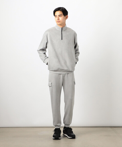 COMME CA ISM(コムサイズム)の「【セットアップ対応】 ハーフジップ プルオーバー(Tシャツ/カットソー・メンズ・ブラック/グレー・MEDIUM/LARGE)」の5枚目の写真