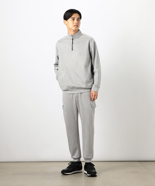 COMME CA ISM(コムサイズム)の「【セットアップ対応】 ハーフジップ プルオーバー(Tシャツ/カットソー・メンズ・ブラック/グレー・MEDIUM/LARGE)」の6枚目の写真