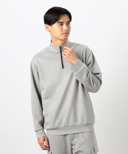 COMME CA ISM(コムサイズム)の「【セットアップ対応】 ハーフジップ プルオーバー(Tシャツ/カットソー・メンズ・ブラック/グレー・MEDIUM/LARGE)」の7枚目の写真