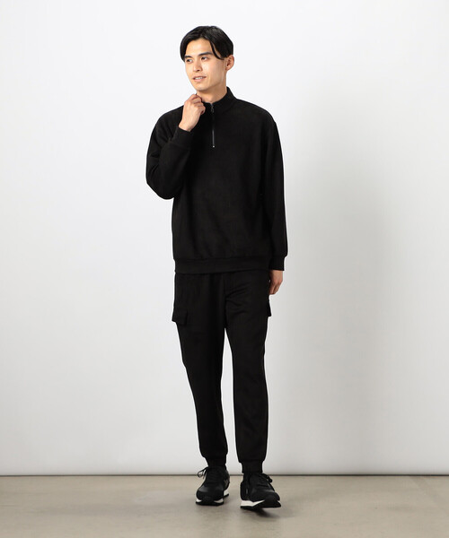 COMME CA ISM(コムサイズム)の「【セットアップ対応】 ハーフジップ プルオーバー(Tシャツ/カットソー・メンズ・ブラック/グレー・MEDIUM/LARGE)」の8枚目の写真
