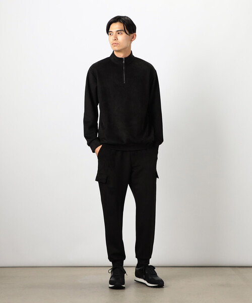 COMME CA ISM(コムサイズム)の「【セットアップ対応】 ハーフジップ プルオーバー(Tシャツ/カットソー・メンズ・ブラック/グレー・MEDIUM/LARGE)」の9枚目の写真