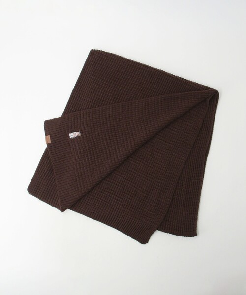 INFIELDER DESIGN(インフィールダーデザイン)の「【別注】<INFIELDER DESIGN>GLR ベア ニットマフラー(マフラー・メンズ・ブラック/ネイビー/ダークブラウン・FREE)」の4枚目の写真