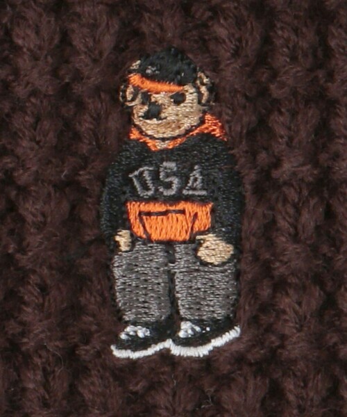 INFIELDER DESIGN(インフィールダーデザイン)の「【別注】<INFIELDER DESIGN>GLR ベア ニットマフラー(マフラー・メンズ・ブラック/ネイビー/ダークブラウン・FREE)」の6枚目の写真