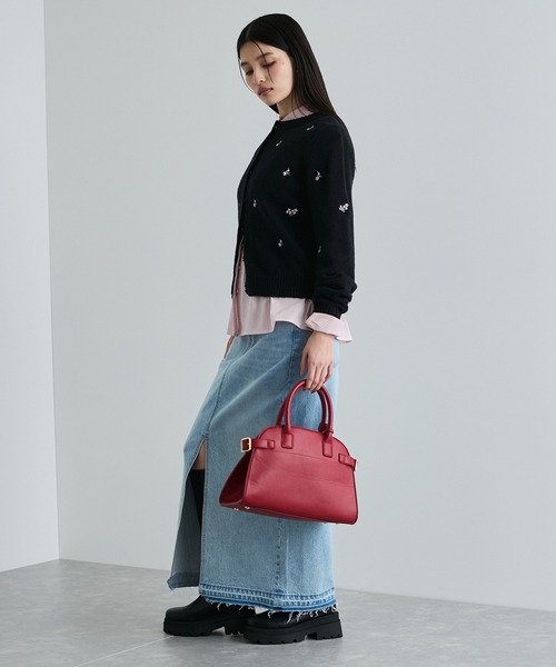 【WEB/1部店舗限定】花刺繍ニットカーディガン（カーディガン/ボレロ）｜VIS（ビス）