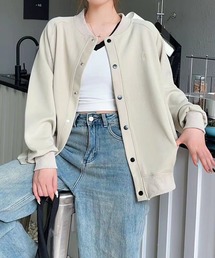 ワンポイントスナップボタンブルゾン