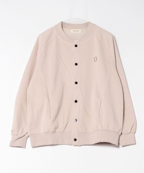 aimoha(アイモハ)の「ワンポイントスナップボタンブルゾン(ブルゾン・レディース・ブラック/ダークグレー/ベージュ/ライトグリーン/ピンク・FREE)」の10枚目の写真