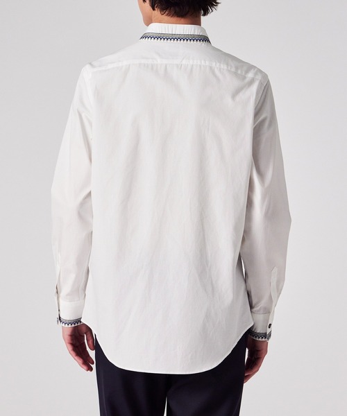 Paul Smith（ポールスミス）の「エンブロイダリードエッジ ブロードシャツ / 153357 901UE（シャツ/ブラウス・メンズ・ブラック/ホワイト・X-LARGE/LARGE/MEDIUM/SMALL）」の9枚目の写真