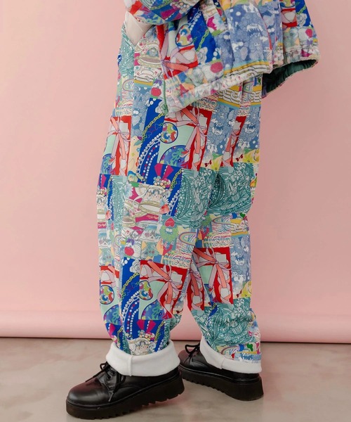 ScoLar(スカラー)の「ScoLar/スカラー 総柄裏起毛PT(その他パンツ・レディース・ブラック/グリーン・FREE)」の7枚目の写真