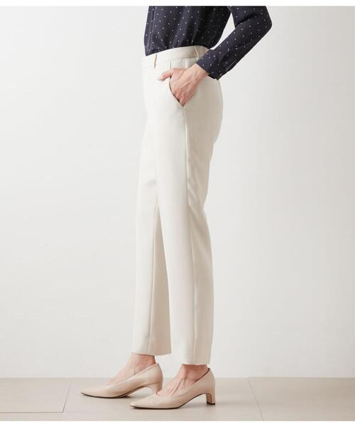 NEWYORKER（ニューヨーカー）の「【ウォッシャブル】ダブルフェイス クロップドテーパードパンツ(アイボリー)（スラックス・レディース・アイボリー・11号/9号）」の16枚目の写真
