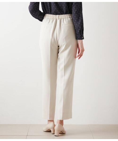 NEWYORKER（ニューヨーカー）の「【ウォッシャブル】ダブルフェイス クロップドテーパードパンツ(アイボリー)（スラックス・レディース・アイボリー・11号/9号）」の17枚目の写真
