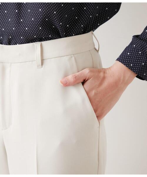 NEWYORKER（ニューヨーカー）の「【ウォッシャブル】ダブルフェイス クロップドテーパードパンツ(アイボリー)（スラックス・レディース・アイボリー・11号/9号）」の18枚目の写真