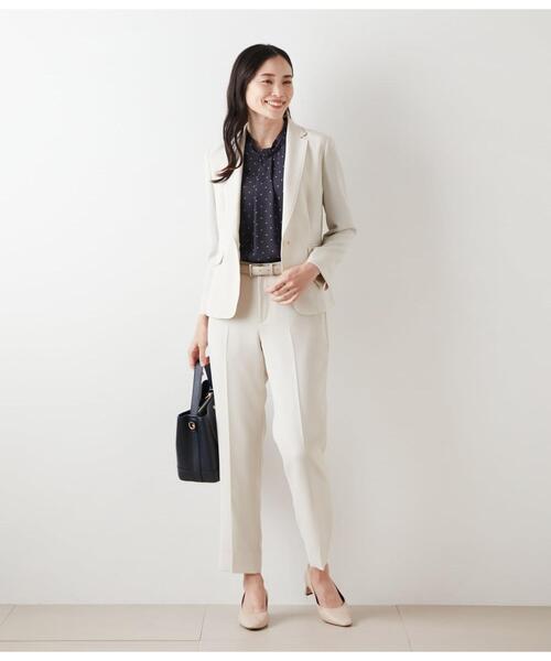 NEWYORKER（ニューヨーカー）の「【ウォッシャブル】ダブルフェイス クロップドテーパードパンツ(アイボリー)（スラックス・レディース・アイボリー・11号/9号）」の21枚目の写真