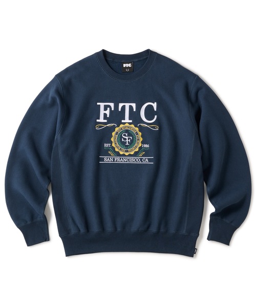 FTC（エフティーシー）の「UNIVERSITY CREW NECK（スウェット・メンズ・アッシュグレー/ブラック/サンドベージュ/ネイビー・MEDIUM/LARGE/X-LARGE/SMALL）」の4枚目の写真