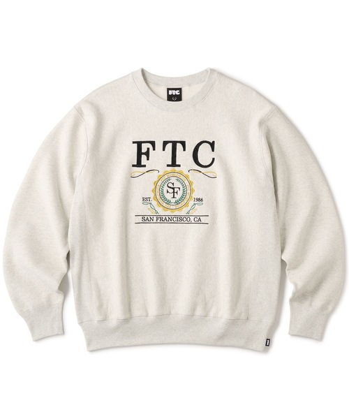 FTC（エフティーシー）の「UNIVERSITY CREW NECK（スウェット・メンズ・アッシュグレー/ブラック/サンドベージュ/ネイビー・MEDIUM/LARGE/X-LARGE/SMALL）」の2枚目の写真