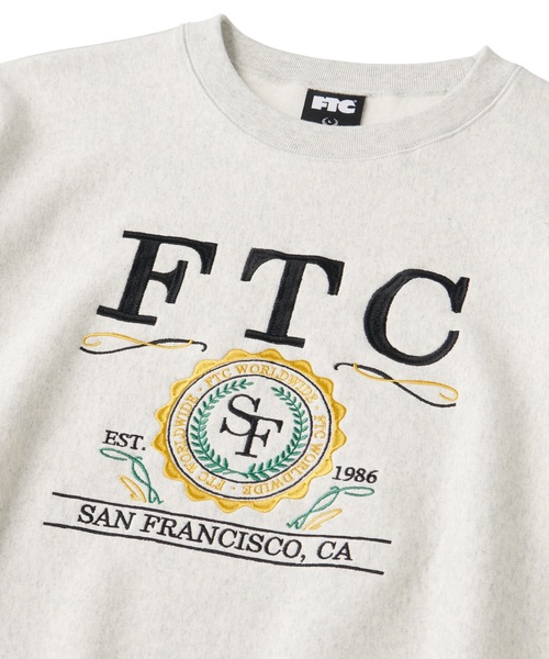 FTC（エフティーシー）の「UNIVERSITY CREW NECK（スウェット・メンズ・アッシュグレー/ブラック/サンドベージュ/ネイビー・MEDIUM/LARGE/X-LARGE/SMALL）」の7枚目の写真