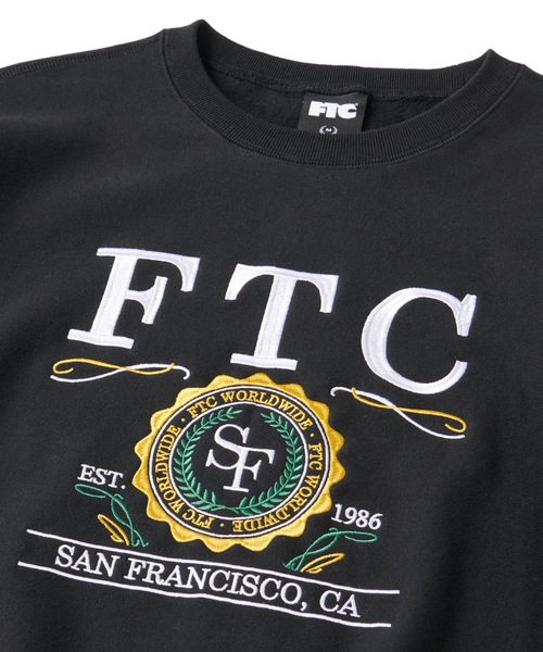 FTC（エフティーシー）の「UNIVERSITY CREW NECK（スウェット・メンズ・アッシュグレー/ブラック/サンドベージュ/ネイビー・MEDIUM/LARGE/X-LARGE/SMALL）」の5枚目の写真