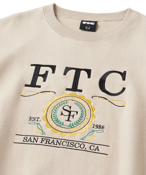 FTC（エフティーシー）の「UNIVERSITY CREW NECK（スウェット・メンズ・アッシュグレー/ブラック/サンドベージュ/ネイビー・MEDIUM/LARGE/X-LARGE/SMALL）」の9枚目の写真