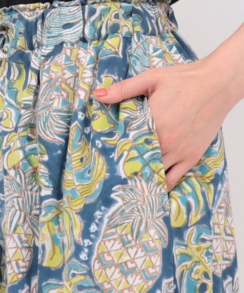 チチカカ（チチカカ）の「Rico エコフレンドリーダイ パインモンステラブロックプリントパンツ（その他パンツ・レディース・ネイビー/グレー・FREE）」の5枚目の写真