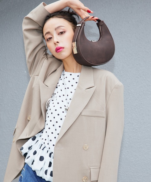 Narcissus(ナルシス)の「【2WAY】スエードハンドバッグ ワンショルダーバッグ ショルダー調整可能(ハンドバッグ・レディース・ブラウン/ブラック・FREE)」の15枚目の写真