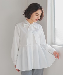 【抗菌防臭】ペプラムブラウス