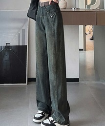 SPIGA（スピーガ）の「ｻｲﾄﾞ切替ｽﾄﾚｰﾄﾃﾞﾆﾑP（デニムパンツ）」