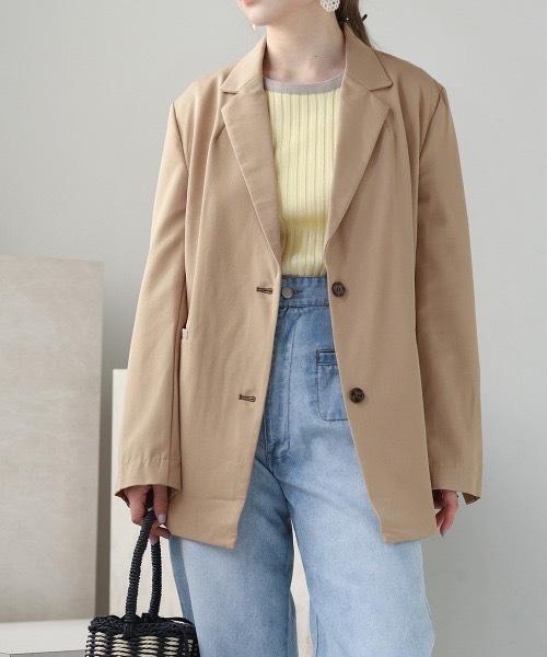 【WEB限定】配色ステッチテーラードジャケット / セットアップ（テーラードジャケット）｜Bab（バブ）