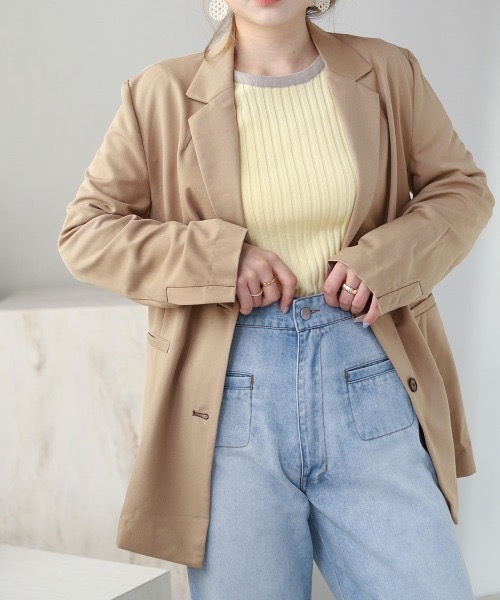 【WEB限定】配色ステッチテーラードジャケット / セットアップ（テーラードジャケット）｜Bab（バブ）