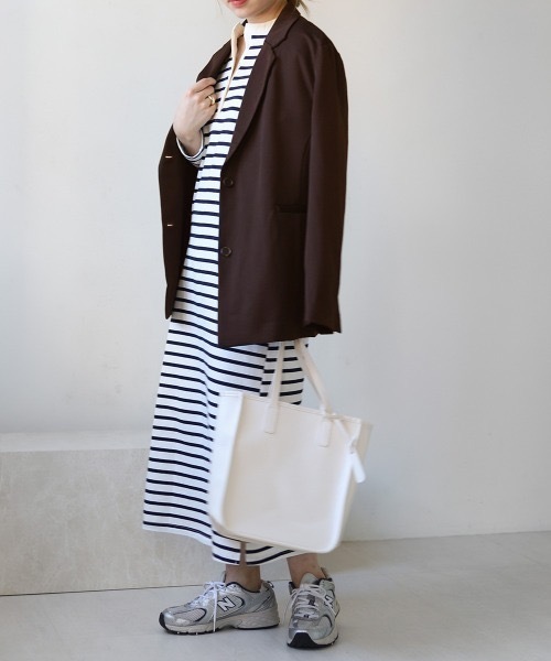 【WEB限定】配色ステッチテーラードジャケット / セットアップ（テーラードジャケット）｜Bab（バブ）