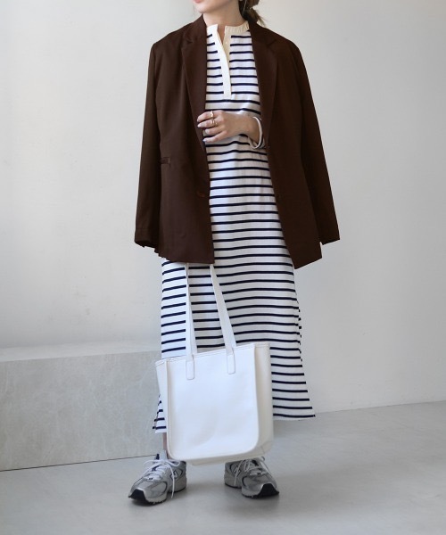 【WEB限定】配色ステッチテーラードジャケット / セットアップ（テーラードジャケット）｜Bab（バブ）