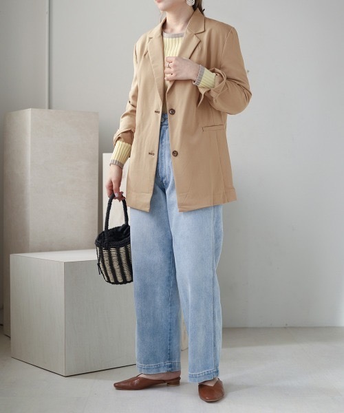 【WEB限定】配色ステッチテーラードジャケット / セットアップ（テーラードジャケット）｜Bab（バブ）