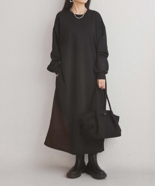 MAISON DE THERESE(メゾン ド テレーズ)の「スウェットロングワンピース(ワンピース・レディース・ブラック/ベージュ/グレー・FREE)」の19枚目の写真