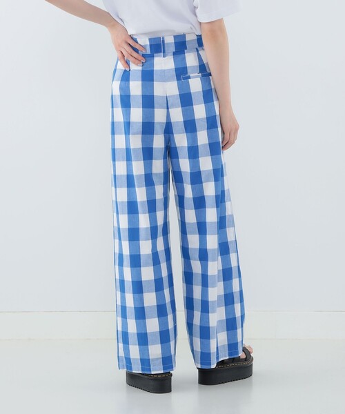 CAROLINA GLASER(カロリナ グレイサー)の「ギンガムチェック タック ストレートパンツ(その他パンツ・レディース・ピンク/ブルー・MEDIUM/SMALL)」の14枚目の写真