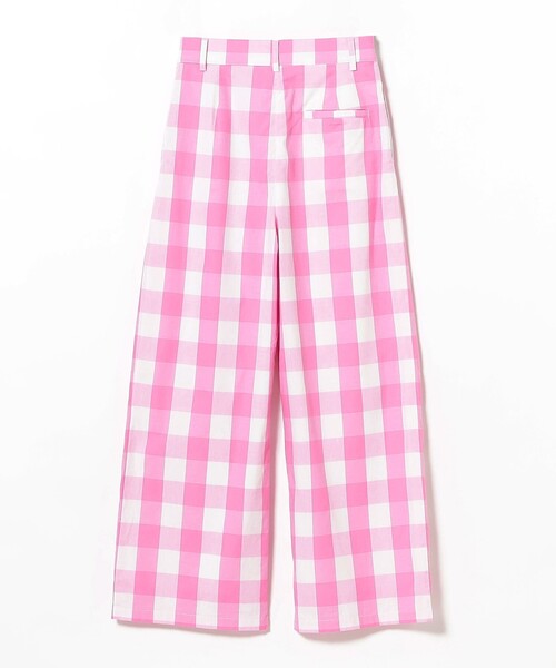 CAROLINA GLASER(カロリナ グレイサー)の「ギンガムチェック タック ストレートパンツ(その他パンツ・レディース・ピンク/ブルー・MEDIUM/SMALL)」の22枚目の写真