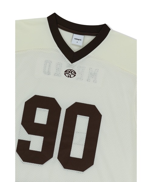 MAHAGRID(マハグリッド)の「『mahagrid/マハグリッド』 90 HOCKEY JERSEY/90ホッケージャージ(Tシャツ/カットソー・レディース・アイボリー/ブラック・M/L)」の9枚目の写真