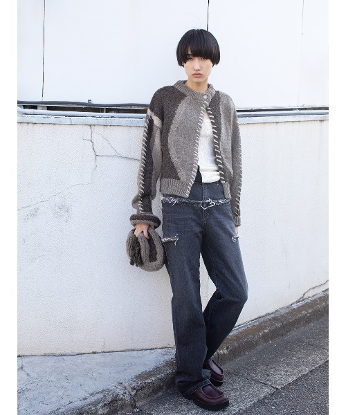 leinwande(ラインヴァンド)の「【leinwande】Switch Cut Straight Denim(デニムパンツ・レディース・ブラック/ブルー・M/S)」の11枚目の写真